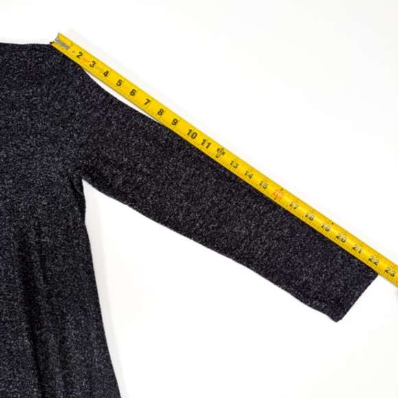 EUC Old Navy Dark Charcoal Knit Long Sleeve Dress – Size Small – Retail $50 🖤✨ - Picture 8 of 13